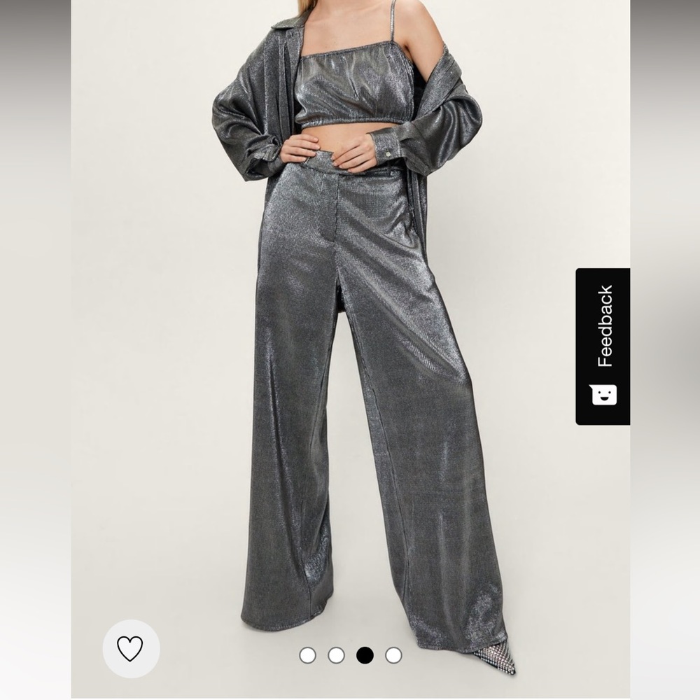 Metallic Plisse 3 piece set
